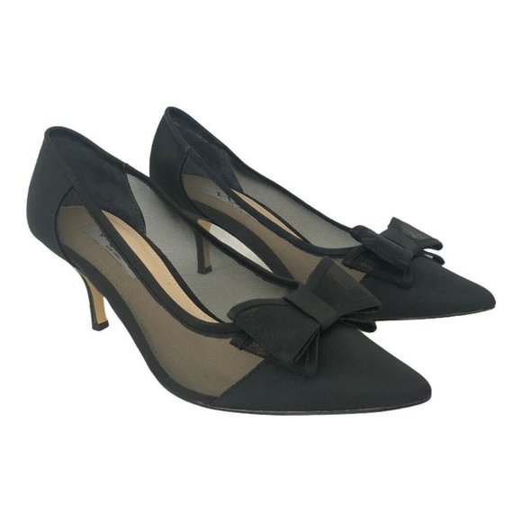 Bianca Mesh Bow Kitten Heel Pump 